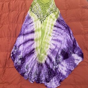 💛 2/$25! Beach By Exist Green and Purple dress